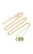 Brooke Gregson Triple Marquise Emerald Sapphire Necklace