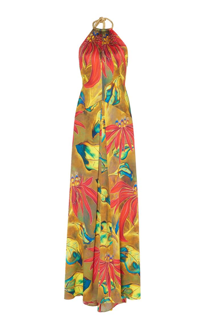 Peter Pilotto Silk Halter Gown