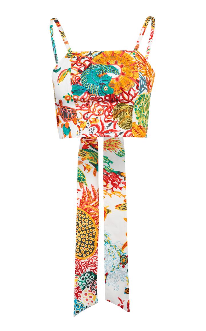Maison Alma Coral Reef Crop Top