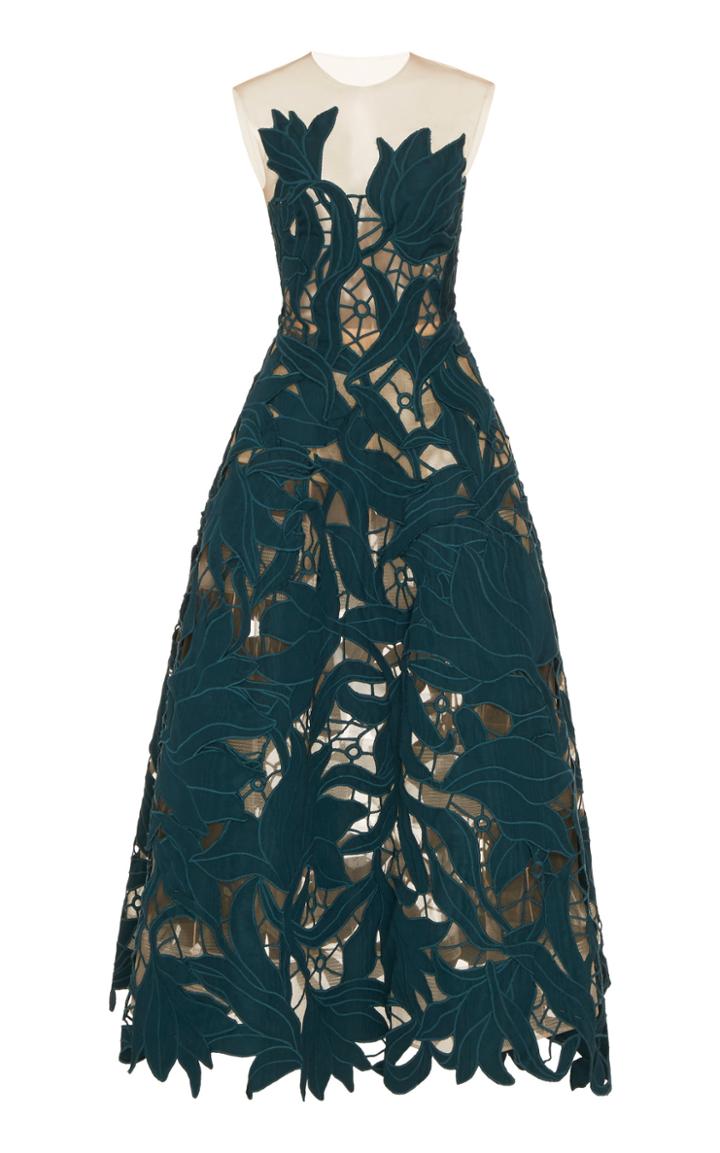 Moda Operandi Oscar De La Renta Moir Guipure Lace Dress Size: 0