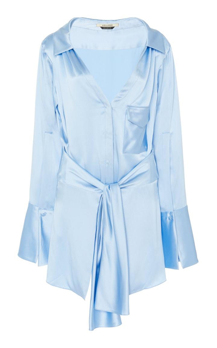 Hellessy Clark Button-down Silk Satin Top