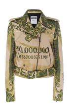 Moschino Printed Biker Jacket