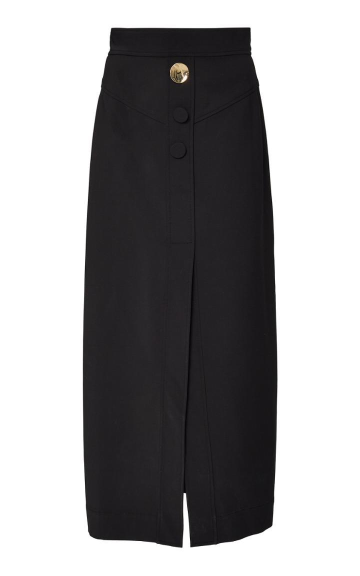 Ellery Homework Front-slit Wool-blend Midi Skirt