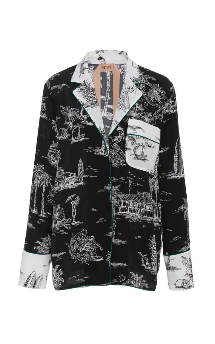 N 21 N&deg;21 Printed Silk Shirt