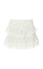 Moda Operandi Loveshackfancy Bara Cotton Floral Mini Skirt Size: P