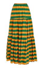 La Doublej Striped Cotton Maxi Skirt
