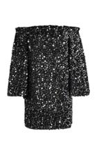 Rotate Gloria Off-the-shoulder Sequined Chiffon Mini Dress
