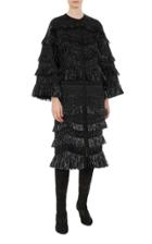 Moda Operandi Alberta Ferretti Fringed Raffia Plain-weave Long Jacket