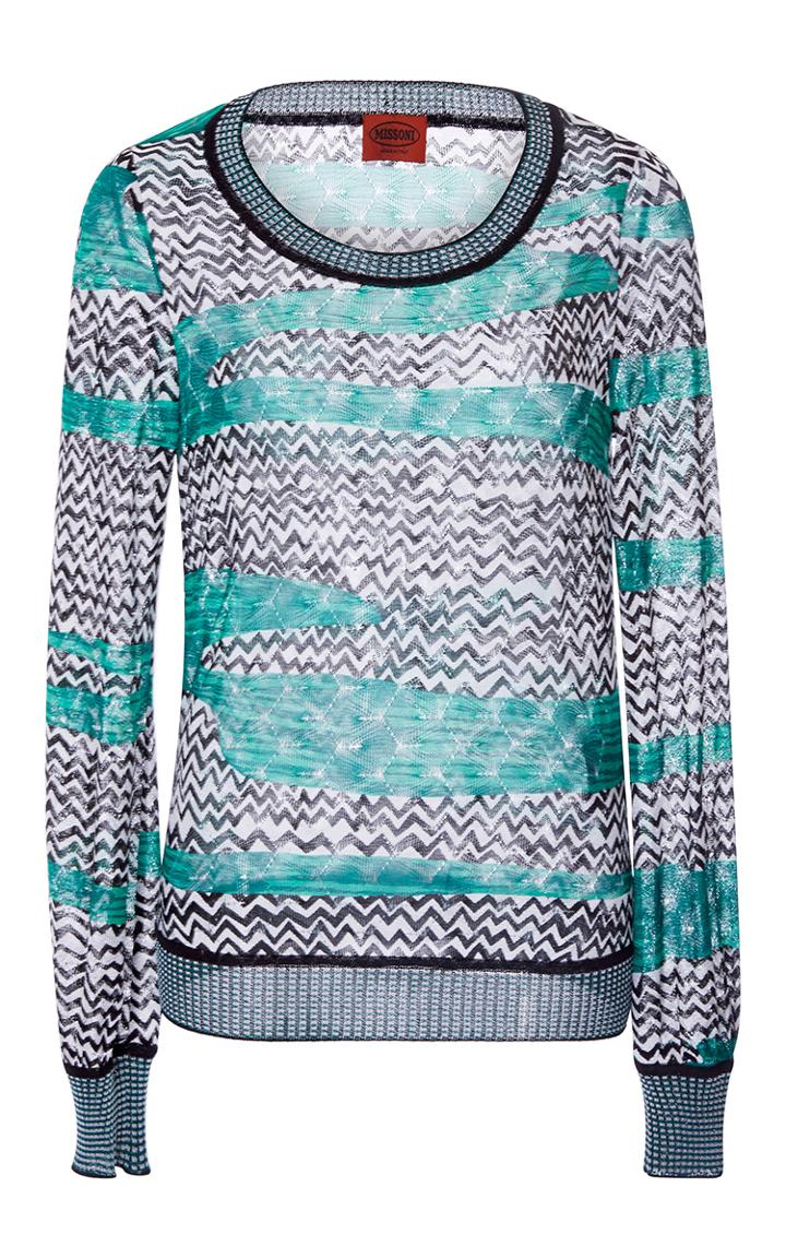 Missoni Zig Zag Print Long Sleeve Top