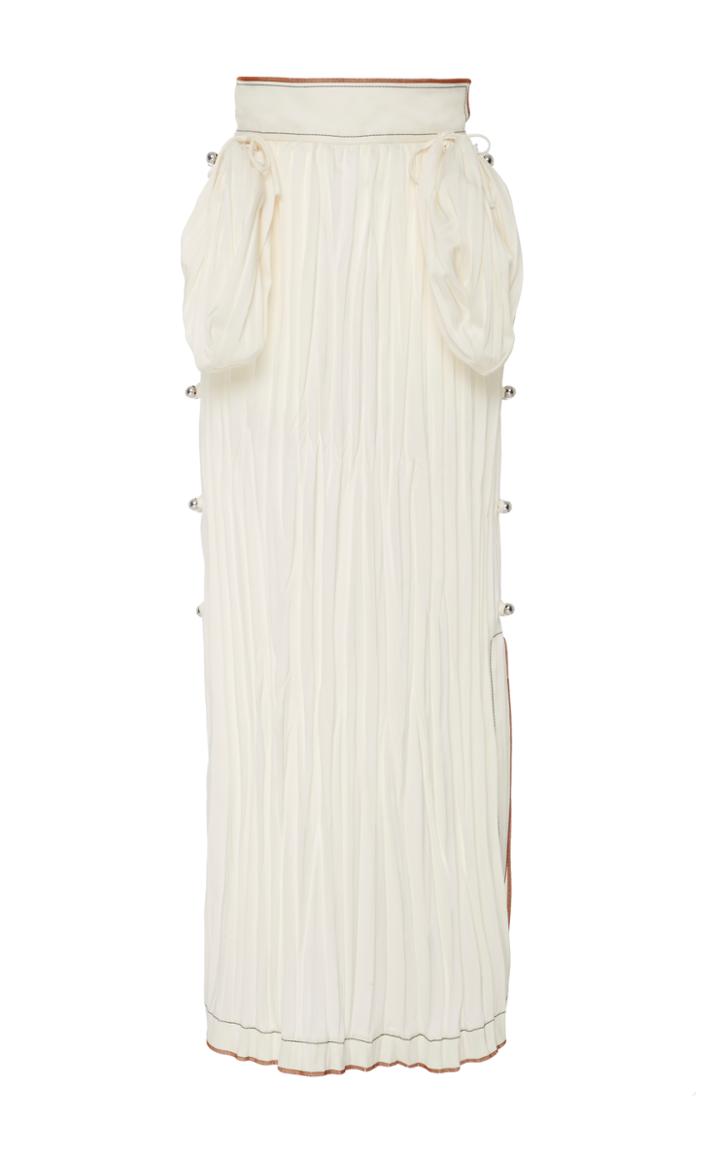 Loewe Crinkled Satin Midi Skirt
