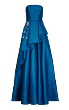 Safiyaa Cascadia Long Strapless Ruffle Dress