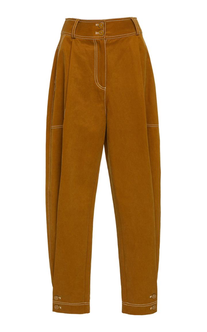 Ulla Johnson Fleet High-rise Tapered Twill Pants