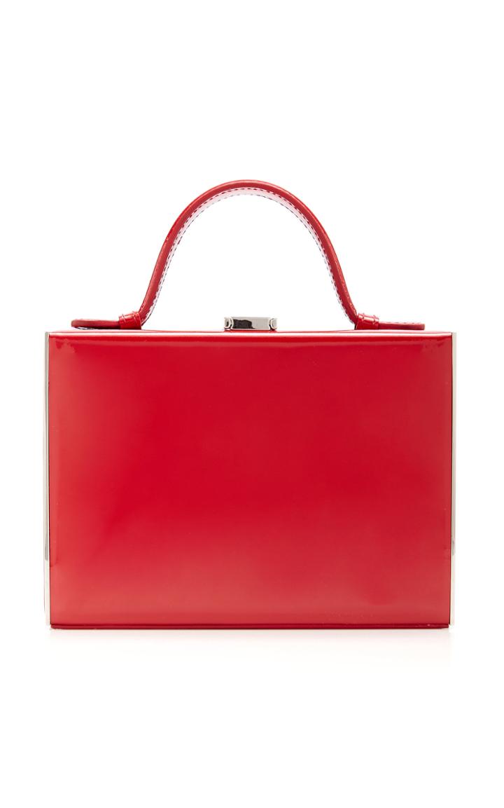 Mark Cross Rear Window Patent Leather Evening Bag