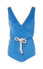 Lisa Marie Fernandez Yasmin Tie-front Cotton-blend Terry Swimsuit