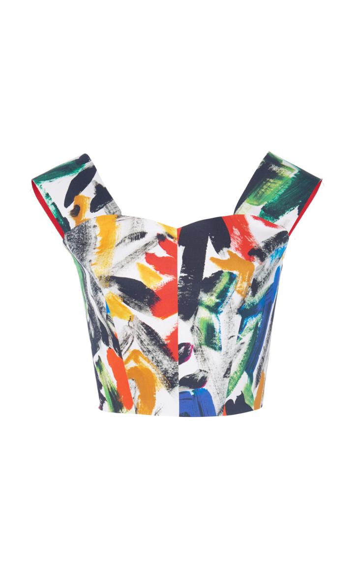 Moda Operandi Marni Floral-print Cotton-blend Button-back Top Size: 36