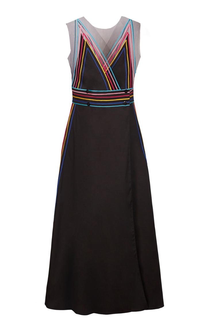 Yanina Demi Couture A-line Cotton Maxi Dress