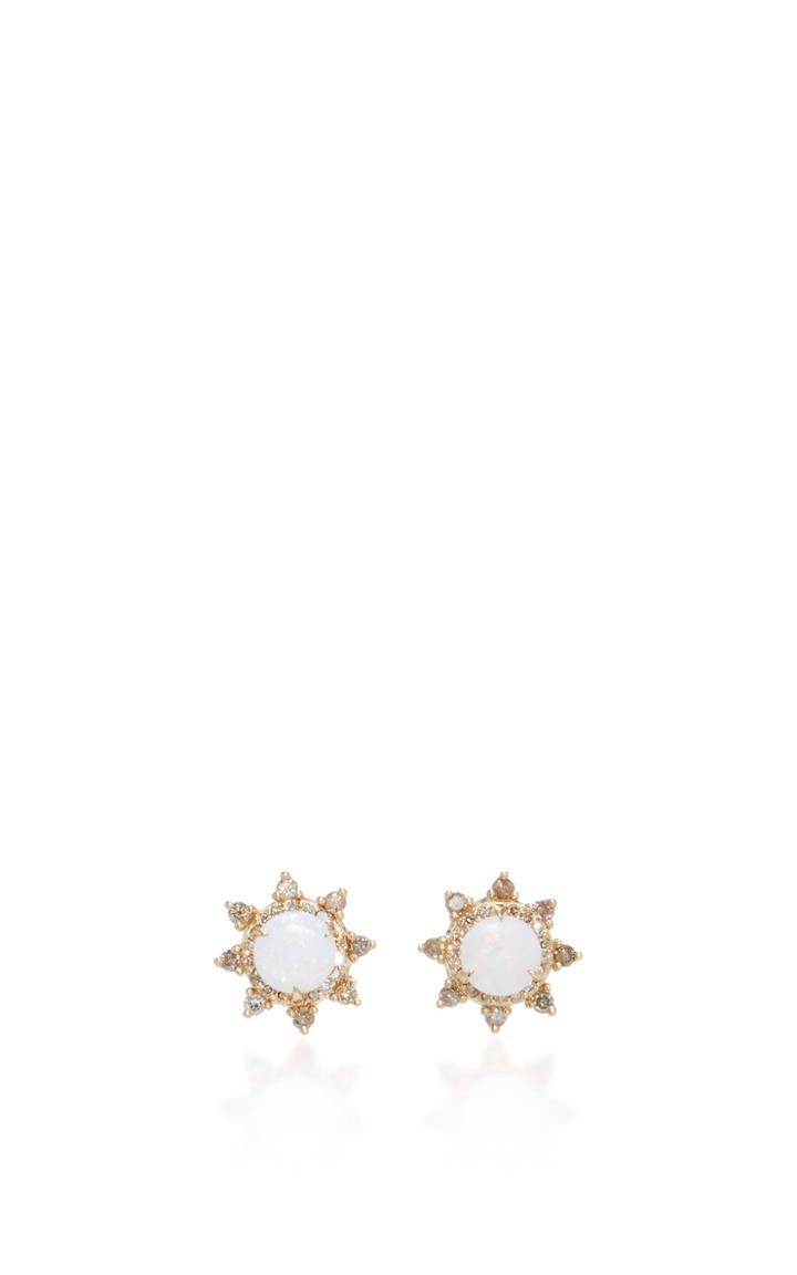 Anna Sheffield Rosette Starlight Ear Jacket Stud Earrings