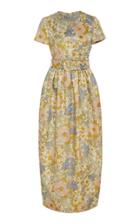 Zimmermann Belted Floral-print Silk Midi Dress