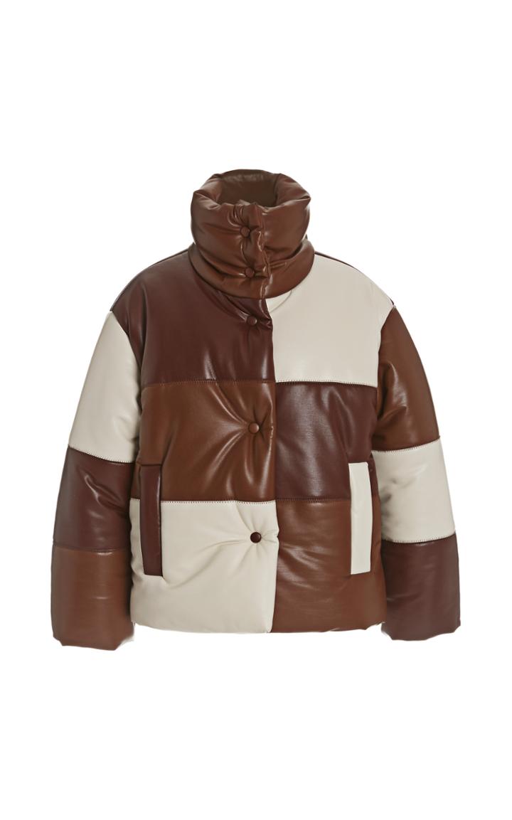 Nanushka Hide Color-block Quilted Vegan Leather Jacket