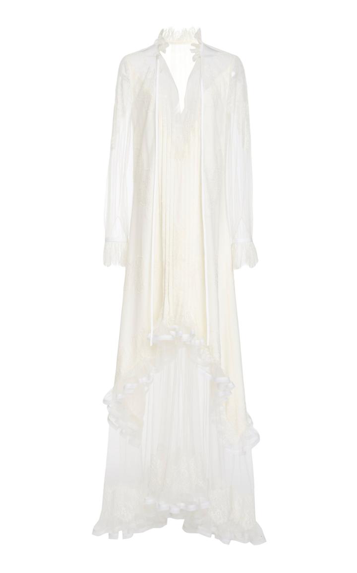 Tory Burch Camila Sheer Detail Maxi Dress
