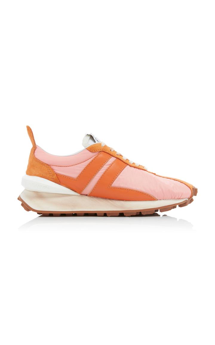 Moda Operandi Lanvin Nylon Leather Sneakers Size: 36