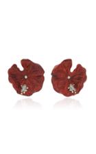 Silvia Furmanovich M'o Exclusive: Marquetry Water Lily Earrings