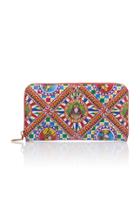 Dolce & Gabbana Printed Leather Continental Zip Wallet