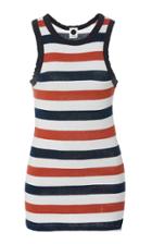 Bassike Stripe Fitted Cotton Athletic Tank