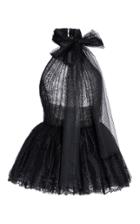 Elie Saab Tulle And Lace Peplum Top