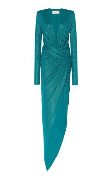 Moda Operandi Alexandre Vauthier Embellished Crepe Maxi Dress Size: 38