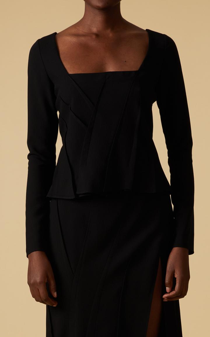 Moda Operandi Altuzarra Olive Cropped Square Neck Top