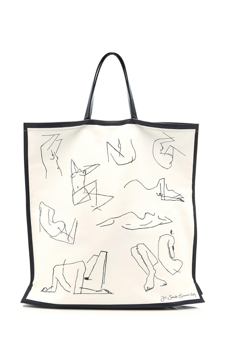 Jil Sander Leather Square Shopper Bag