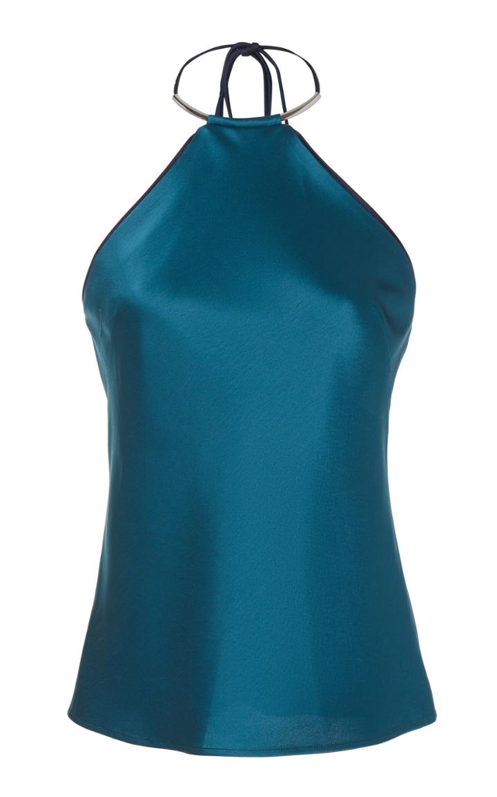 Galvan Halter Neck Satin Blouse