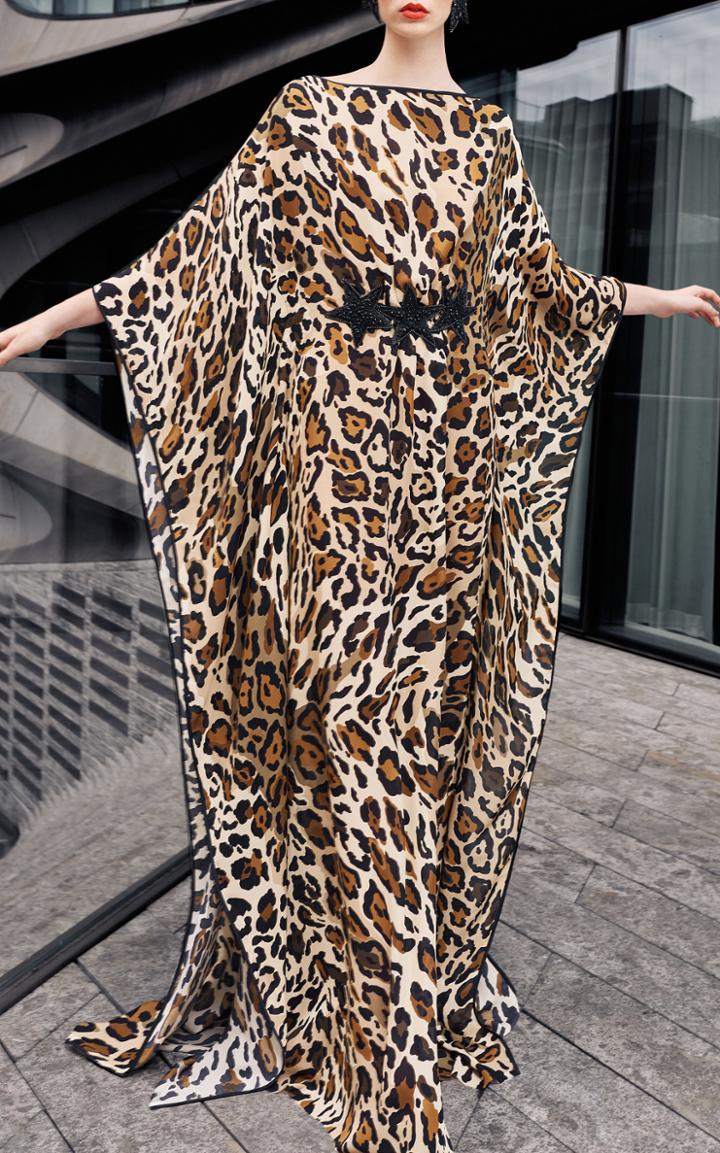 Moda Operandi Naeem Khan Leopard Print Gown With Stars
