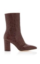 Paris Texas Florentia Croc-embossed Leather Ankle Boots