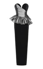 Moda Operandi Rasario Two-tone Peplum Lurex Dress