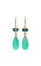 Mallary Marks Apple & Eve Blue Zircon Earrings