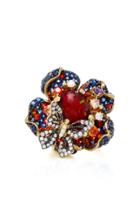 Anabela Chan Violet Opal Bloom 18k Black And Gold Vermeil Diamond Ring