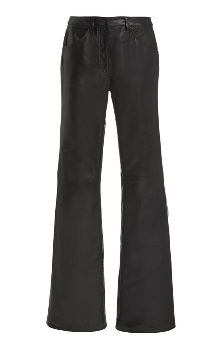 Moda Operandi Nili Lotan Celia Leather Flared-leg Jeans