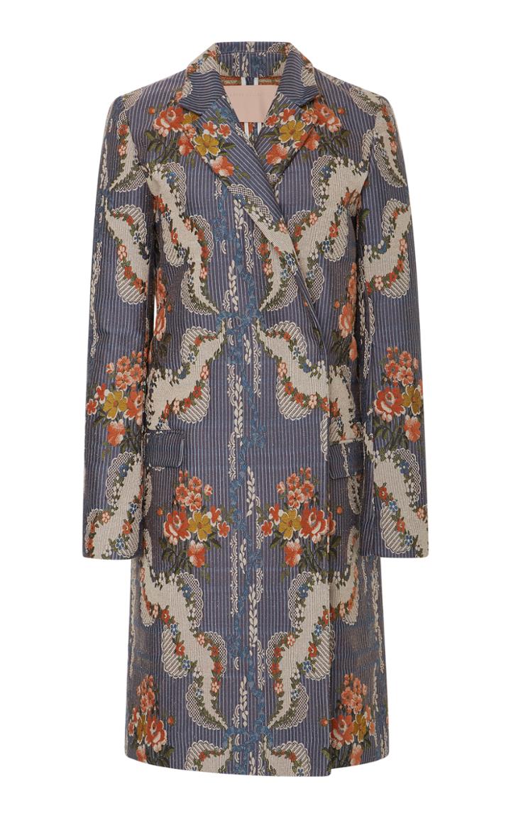 Brock Collection Chandler Floral Corded Jacquard Coat