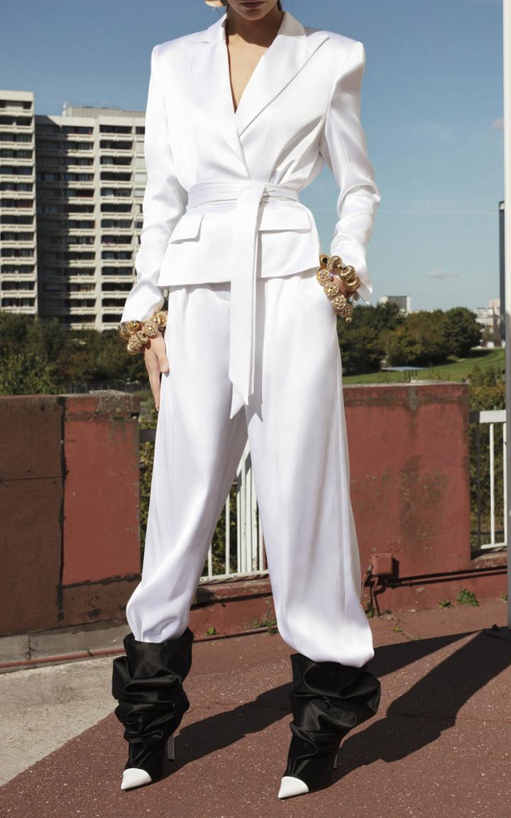 Alexandre Vauthier Wide-leg Satin Pants