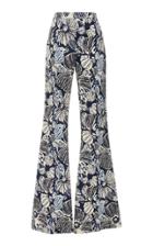 Christian Siriano Floral Print Flared Trouser
