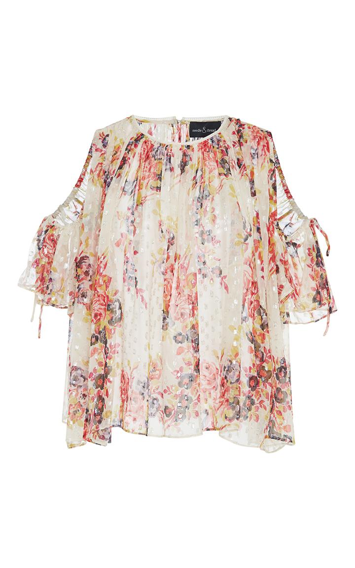 Needle & Thread Prairie Rose Open Shoulder Blouse