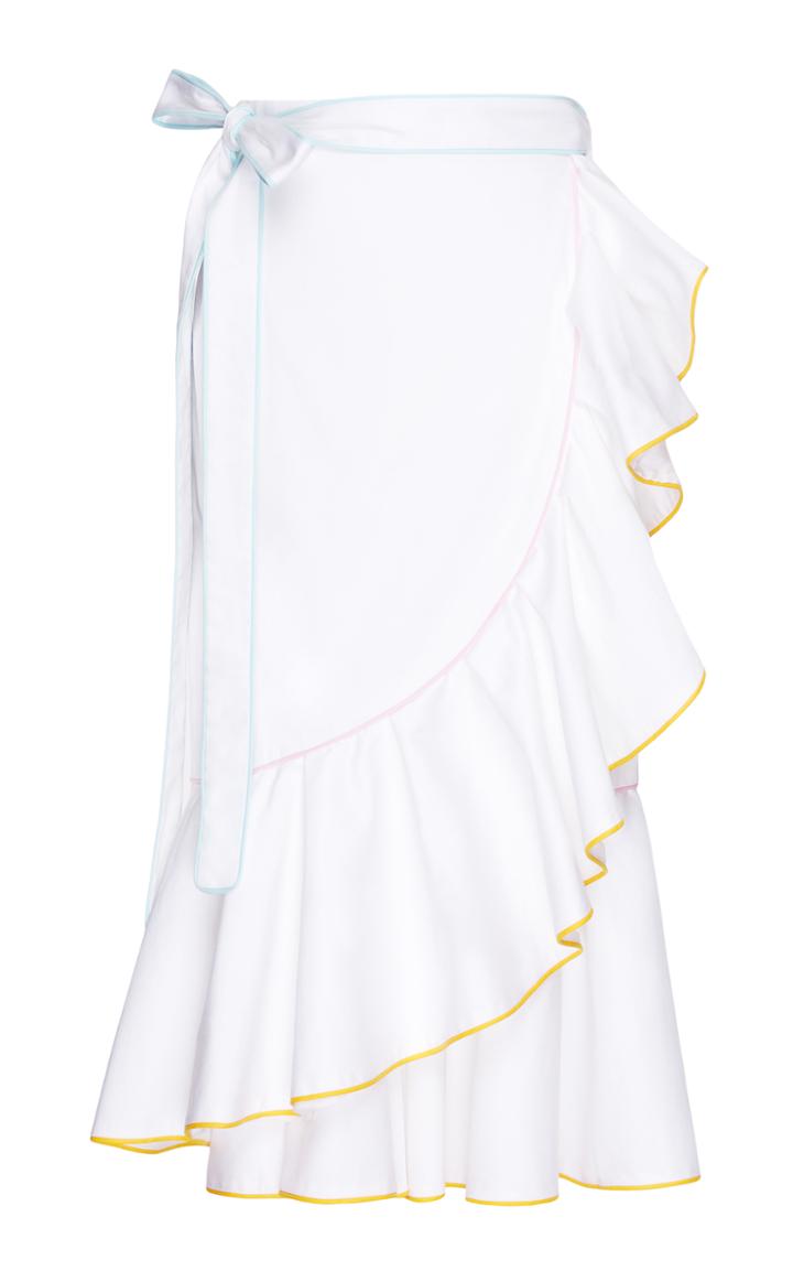 Marianna Senchina Contrast Ruffle Midi Skirt
