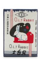Olympia Le-tan O.l.t. Rabbit Appliqud Embroidered Canvas Clutch