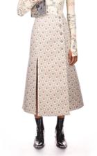 Moda Operandi Paco Rabanne Floral Cotton-blend Midi Skirt