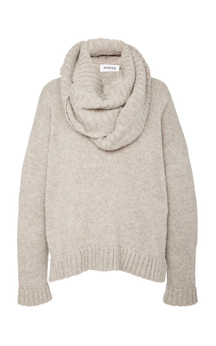 Monse Shawl Collar Merino Wool Sweater