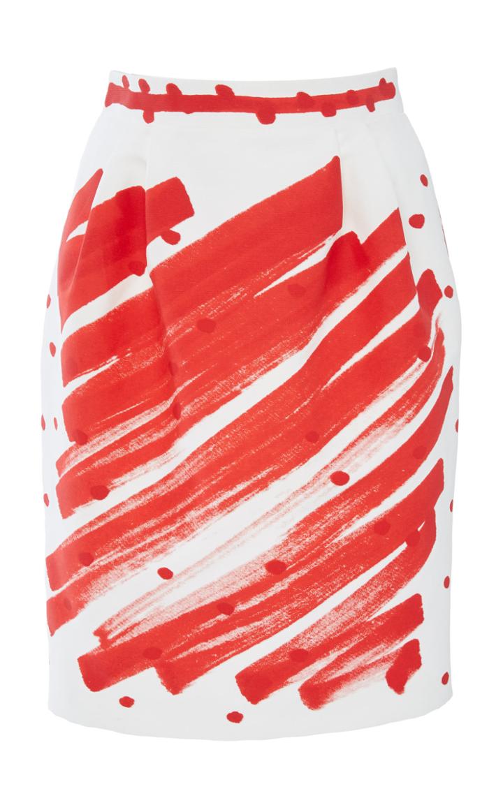 Moschino Fitted Cotton-and-silk Faille Skirt