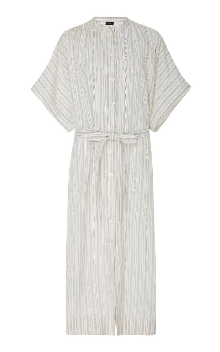 Joseph Jasper Striped Cotton-poplin Midi Dress