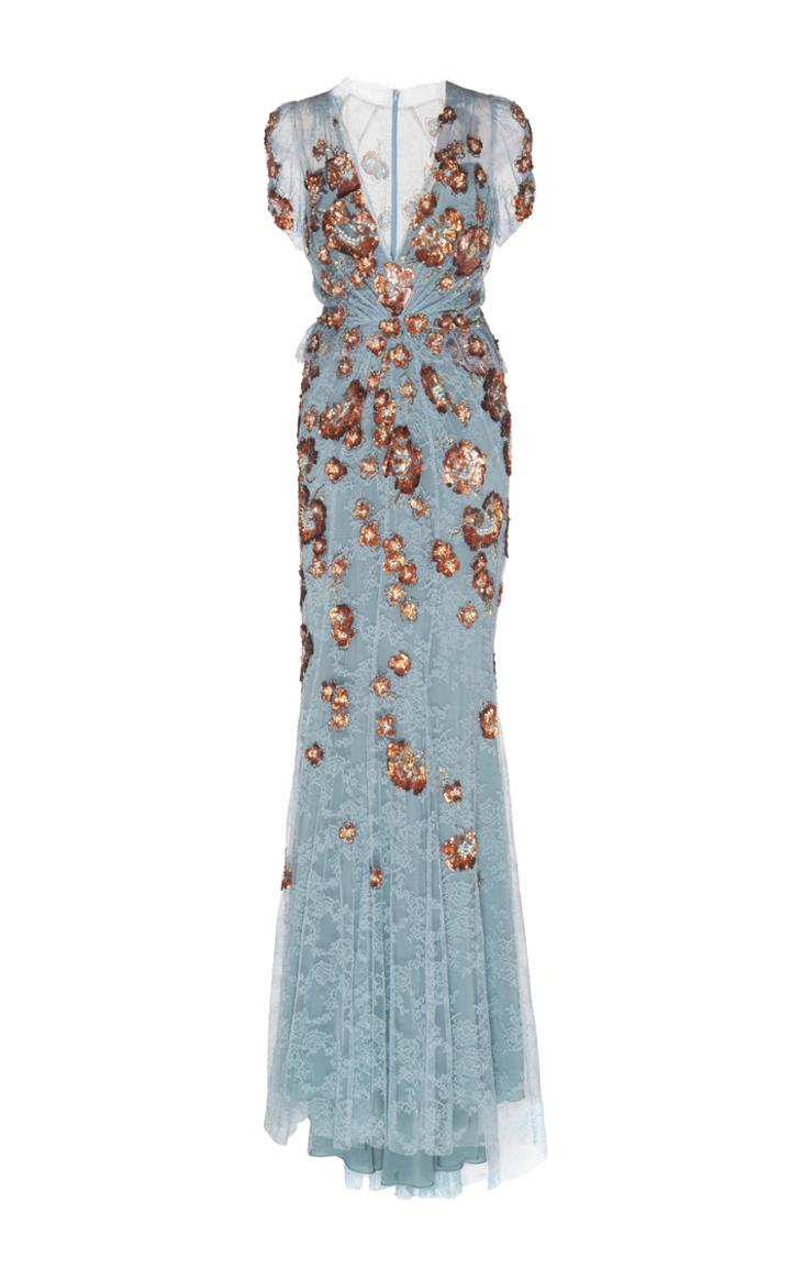 Jenny Packham Ela Sequin Lace Gown